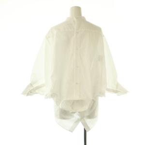 beautiful people double-end leno cloth tuxedo blouse ブラウス 長袖 36 オフホワイト