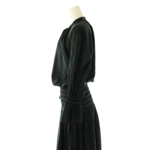 GALLARDAGALANTE 大草直子さんコラボ ウエストシャーリングドレス ワンピース ロング 長袖 F ブラック /DO OS