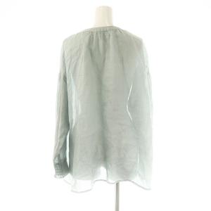 COLLAGE GALLARDAGALANTE リネン シアーブラウス シャツ F スモークグリーン /ES OS