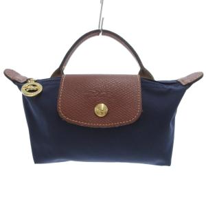 ルプリアージュ ハンドル付きポーチ キャンバス 紺 ネイビー /UO AA