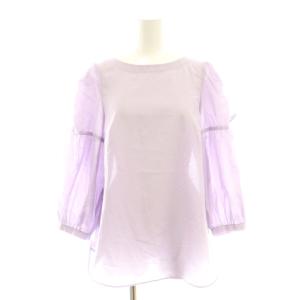 ブライトクロス プルオーバーブラウス シャツ ギャザー 40 ラベンダー /CX OS