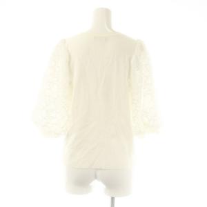 TO BE CHIC レースコンビニットプルオーバー カットソー レース切替 40 白 /MI OS
