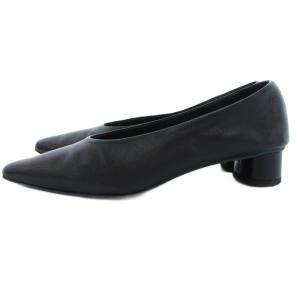 Le Talon グリーズ GRISE 23AW 3cmレザーソフトパンプス チャンキーヒール 23.5cm 黒 ブラック