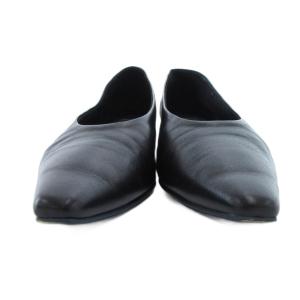 Le Talon グリーズ GRISE 23AW 3cmレザーソフトパンプス チャンキーヒール 23.5cm 黒 ブラック