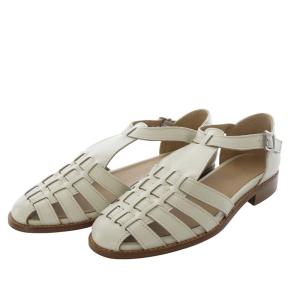 GALERIE VIE グルカサンダル フラット ストラップ レザー 35 ホワイト 27012201010 /YO6 SH