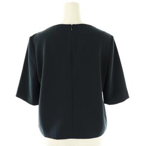 Theory 25SS ADMIRAL CRAPE N JORANE BL プルオーバーブラウス 五分袖 S ネイビー