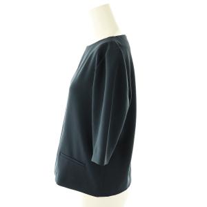 Theory 25SS ADMIRAL CRAPE N JORANE BL プルオーバーブラウス 五分袖 S ネイビー