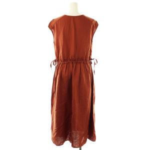 Framework テンセルリネンドロストワンピース テラコッタブラウン /ES OS SH