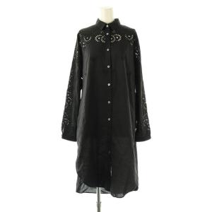 エンブロイダリー シャツワンピース F ブラック /ES OS SH