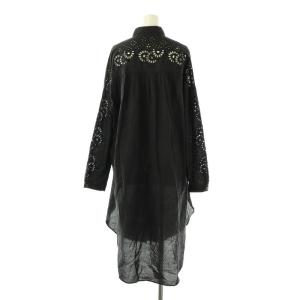 BEARDSLEY エンブロイダリー シャツワンピース F ブラック /ES OS SH