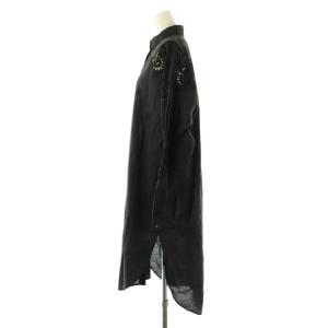 BEARDSLEY エンブロイダリー シャツワンピース F ブラック /ES OS SH