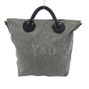 ロゴ キャンバストートバッグ ショルダー 2WAY グレー系 /UO SH