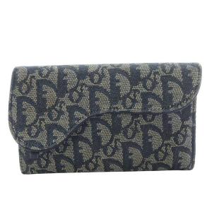 サドル トロッター 長財布 三つ折り キャンバス ネイビー /YO22 SH OH