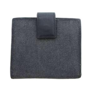 GUCCI 財布 二つ折り Wホック キャンバス グレー系 /UO SH
