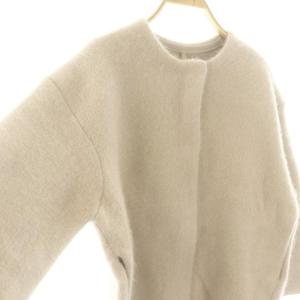 Apuweiser-riche ふわふわニットショートコート アウター アンゴラ混 1 ベージュ /DO OS SH