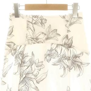 Apuweiser-riche 23SS フラワーエンブロイダリーフレアスカート 0 白 グレージュ /MI OS