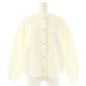 23SS スプリングオーバルコーディガン 36 オフホワイト /DO OS SH