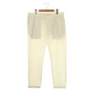 BY AMF ノープリーツ アンクルパンツ テーパードパンツ XL ホワイト /DF OS SH