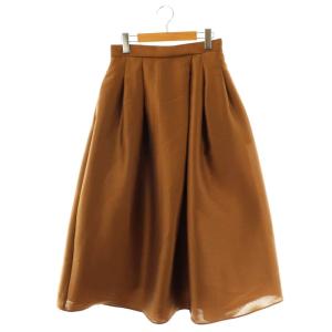 24AW シルキーパールタックスカート フレアスカート 2 ブラウン /ES OS SH