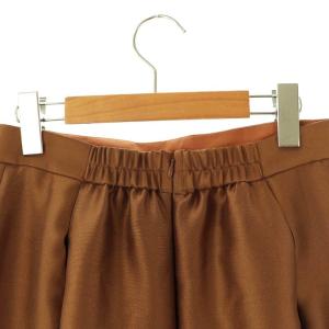 JUSGLITTY 24AW シルキーパールタックスカート フレアスカート 2 ブラウン /ES OS SH