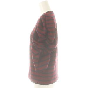 KEITA MARUYAMA 24SS Parisienne border Tシャツ カットソー パフスリーブ 1 ボルドー ネイビー