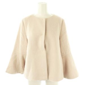 アンゴラショートジャケット ノーカラー 36 ピンク /AT OS SH