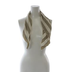 HERMES ロザンジュ PM スカーフ シルク ベージュ ホワイト /YO27 SH OH