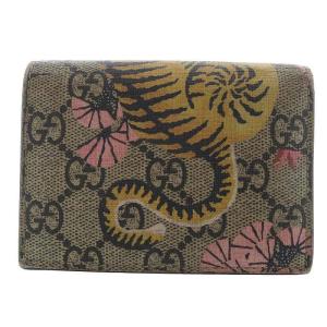 GUCCI GGスプリーム ベンガル タイガー コンパクトウォレット ベージュ 452362