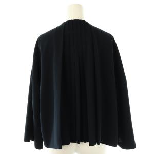 ADORE ドライタッチジョーゼットノーボタンジャケット ノーカラー 36 紺 /MI OS SH