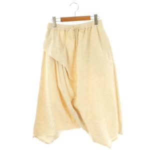 リネン混 サルエルパンツ M ライトベージュ /ES OS