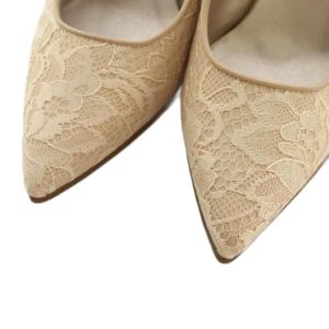 GINZA Kanematsu パンプス ポインテッドトゥ レース 23.0cm ピンク /MI OS