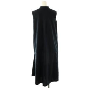 BRAHMIN ブラーミン リネン混 ノースリーブ ワンピース ロング 38 ネイビー /DF OS