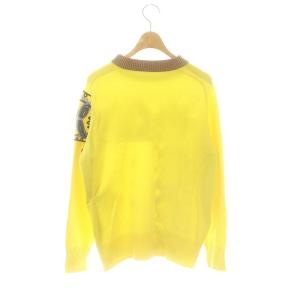 sacai 17-03294 ペイズリーコード刺繍プルオーバーニット セーター 1 イエロー マルチカラー /ES