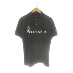 ×PEANUTS スヌーピープリントポロシャツ ゴルフウェア 6 ネイビー /ES OS