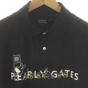 PEARLY GATES ×PEANUTS スヌーピープリントポロシャツ ゴルフウェア 6 ネイビー /ES OS