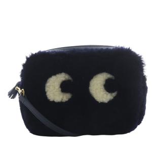 Cross body eyes in lnk shearling with Smooth Eco Leather