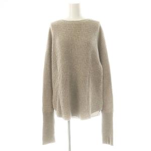Thermal Knit ニット セーター ワッフル ウール カシミヤ混 茶 /MI OS