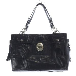 トートバッグ ハンドバッグ ロゴ 黒 ブラック F14514 /SR