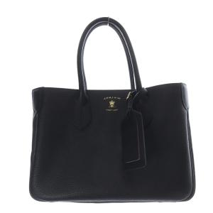 牛革 かぶせ付き トートバッグ 32cm ハンドバッグ ブラック /YO2