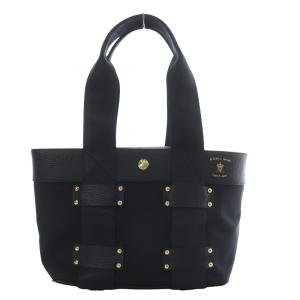 かぶせ付き トートバッグ ハンドバッグ キャンバス ブラック /YO3