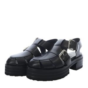 PIERRE HARDY サンダル カーフレザー 38 ブラック ACE03