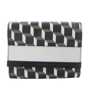 CUBE 財布 三つ折り ブラック ホワイト グレー SW03 /YO34