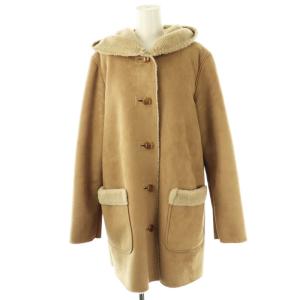 フード フェイクムートンコート アウター 9 キャメル /ES OS