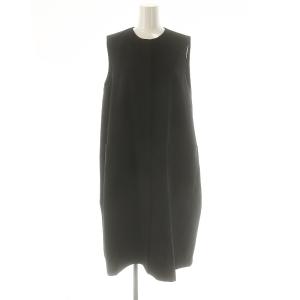 ポケットデザインロングジレ ベスト ブラック /ES OS