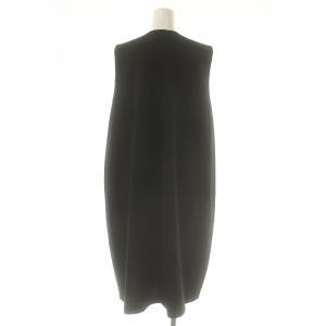 mizuiro ind mizuiroind ポケットデザインロングジレ ベスト ブラック /ES OS