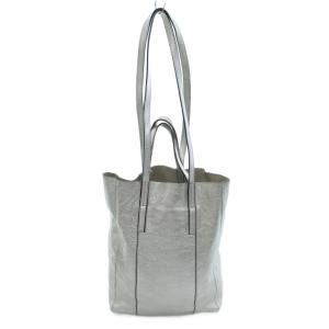GUM gianni chiarini SUPERLIGHT 2WAY シルバーカラーバッグ メタリックトート レザー 銀色 /UO