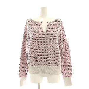 25SS キーネックプルオーバー ニット セーター ギマコットン S マルチカラー /SS OS