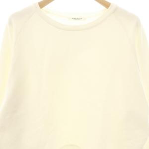 MACPHEE 24AW バックパイルスエット クルーネックプルオーバー トレーナー S ホワイト /ES OS