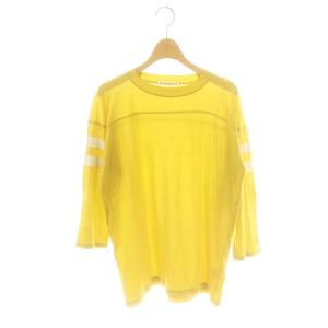 ザシンゾーン SHEER FOOTBALL TEE Tシャツ カットソー マスタード 白 /MI OS