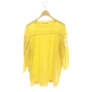 Shinzone ザシンゾーン SHEER FOOTBALL TEE Tシャツ カットソー マスタード 白 /MI OS